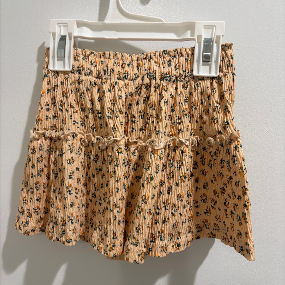 Zara Floral Beige Mini Skirt